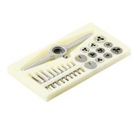 TOOLCRAFT TO-7106694 Set de tarauds à une coupe 30 pièces HSS M1, M1.1, M1.2,