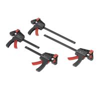TOOLCRAFT TO-7870761 Serre-joint à une main, lot de 4 (15 cm et 30 cm) Envergure max.:300 mm Longueur: 300 mm, 450 mm M
