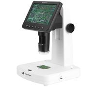 TOOLCRAFT TO-9076404 Microscope TOOLCRAFT 12,7 cm (5 pouces) LCD avec polariseur 300 x lumière réfléchie, lumière transmise