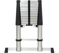 TOOLCRAFT TO-9610266 Alliage daluminium Echelle télescopique montage sans outils Hauteur de travail (max.): 5.12 m aluminium EN 131 18.68 kg