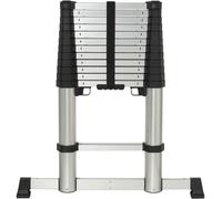 TOOLCRAFT TO-9610686 Alliage daluminium Echelle télescopique montage sans outils Hauteur debout (max.): 2.52 m aluminium EN 131 15.9 kg