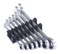 TOOLCRAFT TO-9626412 Jeu de clés à œil simples à cliquet 7 pièces Ouverture de