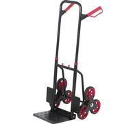 TOOLCRAFT TO-9650166 Diable monte-escalier pliable, réglable en hauteur acier Charge max: 150 kg