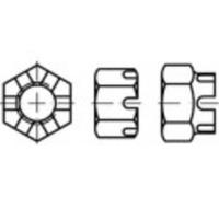 TOOLCRAFT TO-9978717 Écrou à créneaux M42 DIN 935 acier 4 pc(s)