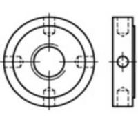 TOOLCRAFT TO-9979017 Écrou à trous latéraux M80 DIN 1816 acier 5 pc(s)