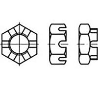 TOOLCRAFT TO-9985695 Écrou à créneaux M40 DIN 937 acier 5 pc(s)