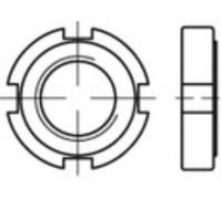 TOOLCRAFT TO-9988647 Écrou à encoches M55 DIN 1804 acier 10 pc(s)