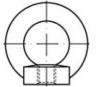 TOOLCRAFT TO-9988821 Écrou à anneau M16 DIN 582 acier inoxydable A4 5 pc(s)
