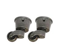 TOOLDO 2PCS 45 mm Laiton massif Roulettes de meubles universelles Roulettes de Type de tasse antique polie Roulettes ¨¤ haute capacit¨¦ de charge pour meubles Costumes Lits Les fauteuils marron