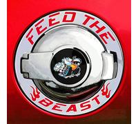 TOOLEPIC Accessoires pour Dodge Challenger - Couvercle de porte de réservoir de gaz avec design élégant Feed The Beast, accessoire de voiture unique, parfait pour la personnalisation [couvercle de