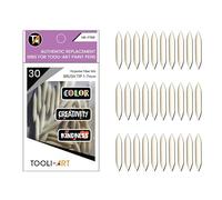 TOOLI-ART 30 Pointes de Brosse Flexibles Double Face de Rechange. Pointes de Marqueur Compatibles avec Stylos de Peinture à Pointe de Brosse Acrylique. Faciles à Remplacer
