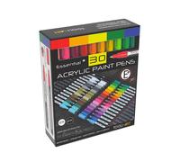 Tooli-Art - Coffret Essential+ de 30 feutres acryliques pointe extra-fine 0,7 mm - Couleurs assorties - Idéal Coloriages Mystères