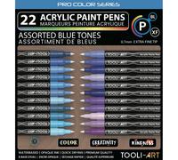 Tooli Marqueur Acrylique Set Bleu 22 Couleurs Ef 07mm