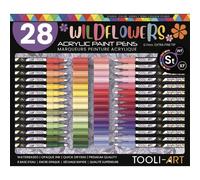 Tooli Marqueur Acrylique Set Fleurs Sauvages 28 Couleurs Ef 07mm