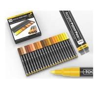 TOOLI MARQUEUR ACRYLIQUE SET JAUNE 22 COULEURS EF 07MM Jaune