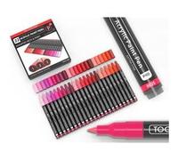 TOOLI MARQUEUR ACRYLIQUE SET ROUGE 22 COULEURS EF 07MM Rouge