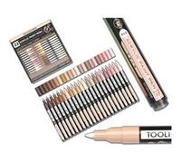 TOOLI-ART Lot de 22 marqueurs de peinture acrylique Skin Pro Color Series - Pointe extra fine de 0,7 mm - Pour peinture sur roche, verre, tasses, bois, métal, toile, bricolage - Non toxique - À base