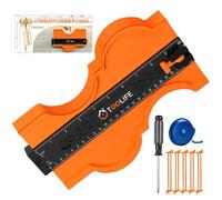 TOOLIFE Jauge de contour - Outil de profil à connexion illimitée de 25,4 cm - Cadeau de Noël pour lui et papa - Outil de forme et de contour - Cadeau pour homme - Mesure de l'angle des bords
