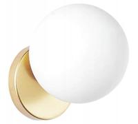 tooLight Applique murale intérieure APP950-1W Gold lampes murales en verre, métal pour le salon, la chambre à coucher (blanc, doré)