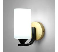 Toolight Applique Murale Intérieure, Moderne E27 Lampe de Chevet Bois, Industrielle Rétro Luminaire Murale Abat-jour en Verre Design pour Chambre Salon Escalier Couloir Décoration Intérieure