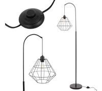 tooLight Lampadaire sur Pied APP538-1F BLACK Lampe de sol pour salon en métal 30 x 30 x 193,5 cm (noir)