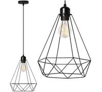 tooLight Lampe à Suspension 180986 Lustre Plafonnier Éclairage de Plafond en métal pour Salon Chambre Cuisine Couloir (noir)