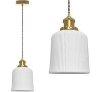 tooLight Lampe à Suspension APP1173 Lustre Plafonnier Éclairage de Plafond en céramique pour Salon Chambre Cuisine Couloir (Blanc)