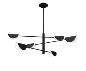 tooLight Lampe à Suspension APP1261-6CP BLACK Suspension luminaire Lustre Plafonnier Éclairage de Plafond pour Salon Chambre Cuisine