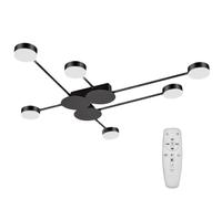 tooLight Lampe à Suspension APP521-6C Lustre Plafonnier Éclairage de Plafond en métal pour Salon Chambre Cuisine Couloir (noir)