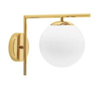 tooLight Lampe à Suspension APP603-1W Lustre Plafonnier Éclairage de Plafond en métal, verre pour Salon Chambre Cuisine Couloir (doré, blanc)
