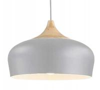 tooLight Lampe à Suspension BARI APP182-1CP Lustre Plafonnier Éclairage de Plafond en Métal, bois de bambou pour Salon Chambre Cuisine Couloir (gris)