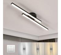Toolight Luminaire Plafonnier LED Dimmable 60cm, Lustre moderne 3000K/4500K/6500K Gradation de Commutateur, Plafonnier Led pour salon, cuisine, d'entrée, couloir, chambre à coucher