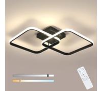 Toolight Plafonnier LED Dimmable 64cm, Plafonnier de Chambre à Coucher avec Télécommande, 50W 5625lm, 3000k - 6500k, Plafonnier Moderne pour Salon, Chambre à coucher, Chambre d'enfants, Cuisine