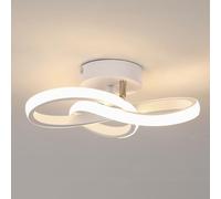 Toolight Plafonnier LED Moderne, 22W Luminaire Plafonnier LED Courbé Design 2475LM, Plafonnier Couloir pour Luminaires Intérieur Salon Chambre Cuisine, Blanc Naturel 4500K, Dia 25cm