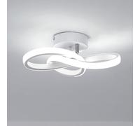 Toolight Plafonnier LED Moderne, 22W Luminaire Plafonnier LED Courbé Design 2500LM, Plafonnier Couloir pour Luminaires Intérieur Salon Chambre Cuisine, Blanc Froid 6500K, Blanc, Dia 25cm