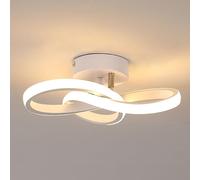 Toolight Plafonnier LED Moderne, 22W Luminaire Plafonnier LED Forme Trèfle 2500LM, Lustre Couloir pour Luminaires Intérieur Couloir Cuisine Chambre Salle de bain, Blanc Chaud 3000K, Blanc, Dia 25cm