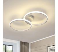 Toolight Plafonnier LED Moderne, 42W 4725LM Lampe de Plafond Acrylique Rond, Luminaire Plafonnier Blanc pour Cuisine, Chambre, Salon, Salle à Manger, Blanc Naturel 4500K, 54CM