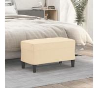 toolkix Banc rembourré en tissu crème 70 x 35 x 41 cm avec espace de rangement et dossier pour couloir, couloir, salon, chambre à coucher, salle à manger, peu encombrant et multifonction