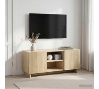 toolkix Meuble TV en chêne Sonoma - 90 x 34,5 x 40 cm - Meuble bas moderne avec portes, beaucoup d'espace de rangement, console multimédia pour salon, meuble phono et meuble hi-fi