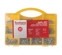 Toolland Assortiment de clous, 1060 pièces, différentes tailles