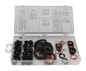 Toolland Assortiment de joints d'étanchéité, 125 pièces, différentes tailles, multicolore