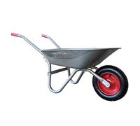 Toolland Brouette de Jardin 85 litres, brouette Jardin Roue, Chariot de Transport, brouette de Transport à pneus, Chantier, kit de Montage, poignées antidérapantes, Gris, 12 kg