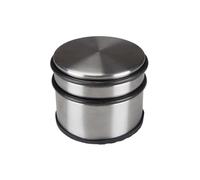 Perel Tools Butoir de porte rond en acier inoxydable, caoutchouc antidérapant gris 9x7,5cm 1kg