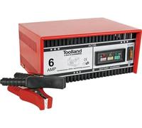 Toolland Chargeur de batterie 12 V, avec protection de surcharge et affichage d'état de charge LED, pour charger les batteries des motos, tracteurs, voitures, camionnettes et bateaux à moteur, boîtier