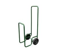 Toolland Chariot à Bois Vert pour bûches avec Roues en Caoutchouc Charge Max. 100 kg Structure en Acier Solide Facile à Assembler pour intérieur et extérieur avec poignée