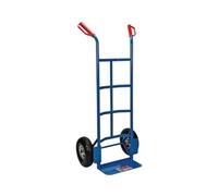 Toolland Chariot à Main en Acier avec poignées de sécurité, pour Charges Jusqu’à 200 kg, Prise Ergonomique et Roues pneumatiques, Chariot Robuste pour Maison, Atelier ou déménagement, Bleu