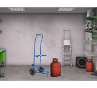 Toolland Chariot bleu pour bouteilles de gaz, capacité de charge 100 kg, chaîne de sécurité réglable, inox