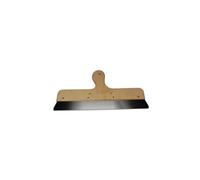 Toolland Couteau à enduire, acier inoxydable, manche en bois, 400 mm