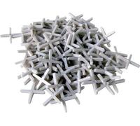 Toolland Croix de joint, 250 pièces, plastique, blanc, largeur de joint 2 mm