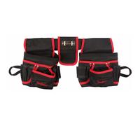 Toolland Double ceinture porte-outils pour électricien Noir/ Rouge FI68